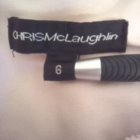 Chris McLaughlin Size 6 Crochet Lace Fit N Flare Dress-Elbow Sleeve-Lined - Picture 7 of 9